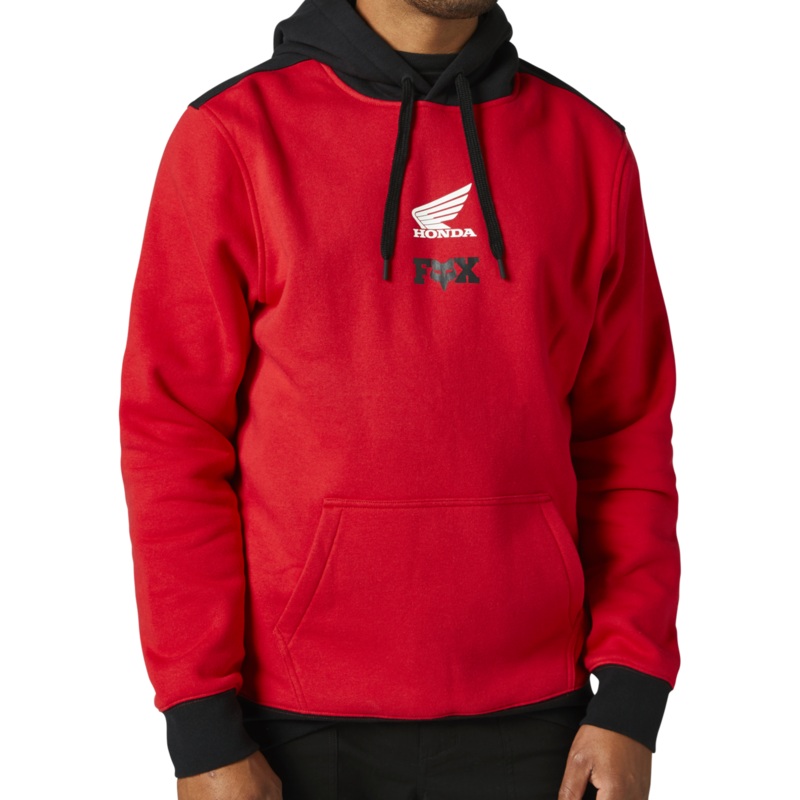 Fox Racing Honda Wing Fleece|Flame Red|Heather Graphite|Medium|Large|X-Large