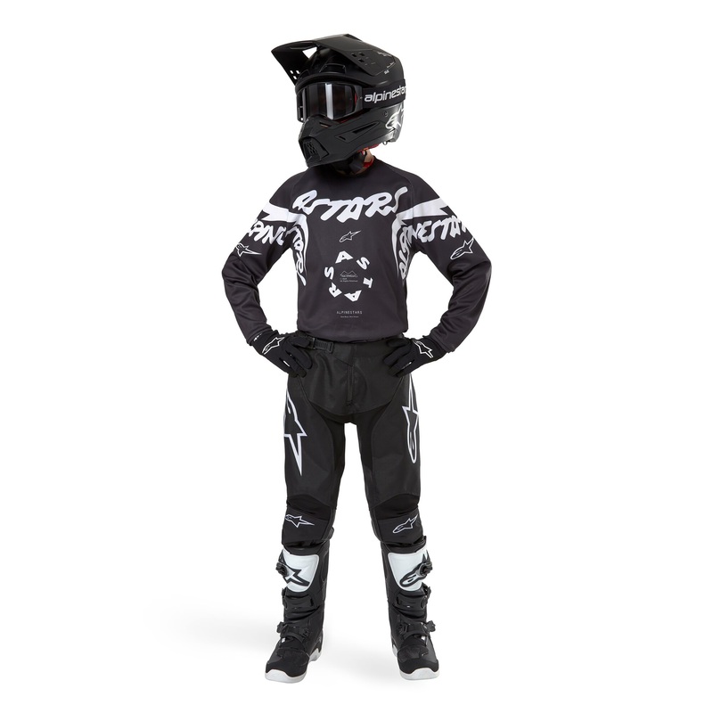 2024 Alpinestars Racer Hana Black/White Gear Combo – Youth (6-13)