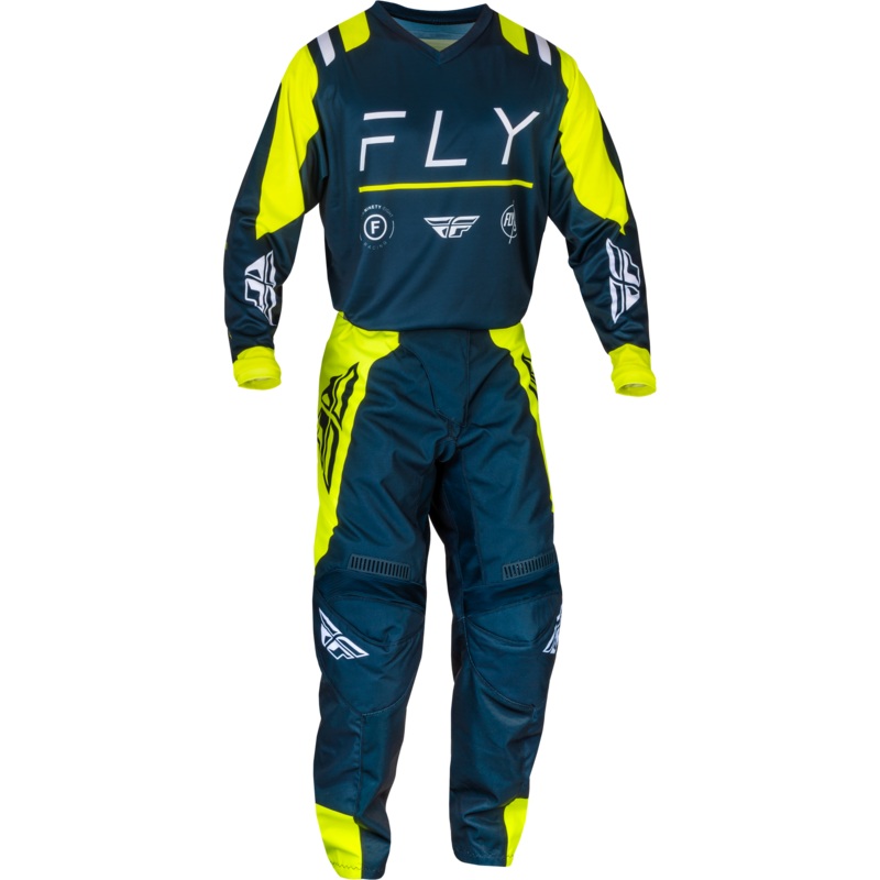 2024 Fly Racing Adult F-16 Navy/Hi-Vis/White Gear Combo