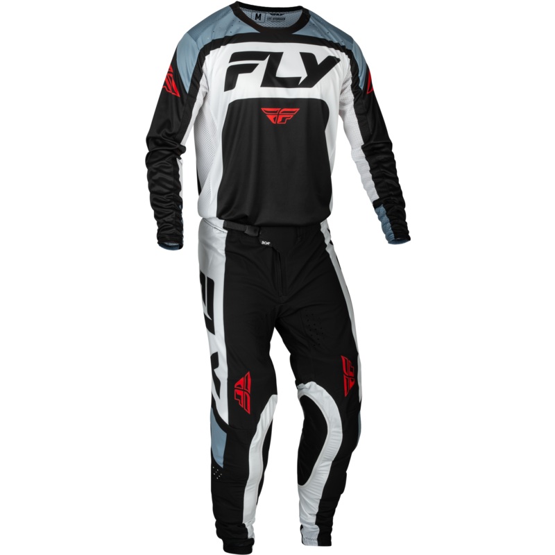 2024 Fly Racing Adult Lite Black/White/Denim Gear Combo