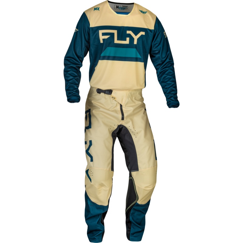 2024 Fly Racing Kinetic Reload Ivory/Navy/Cobalt Gear Combo – Adult