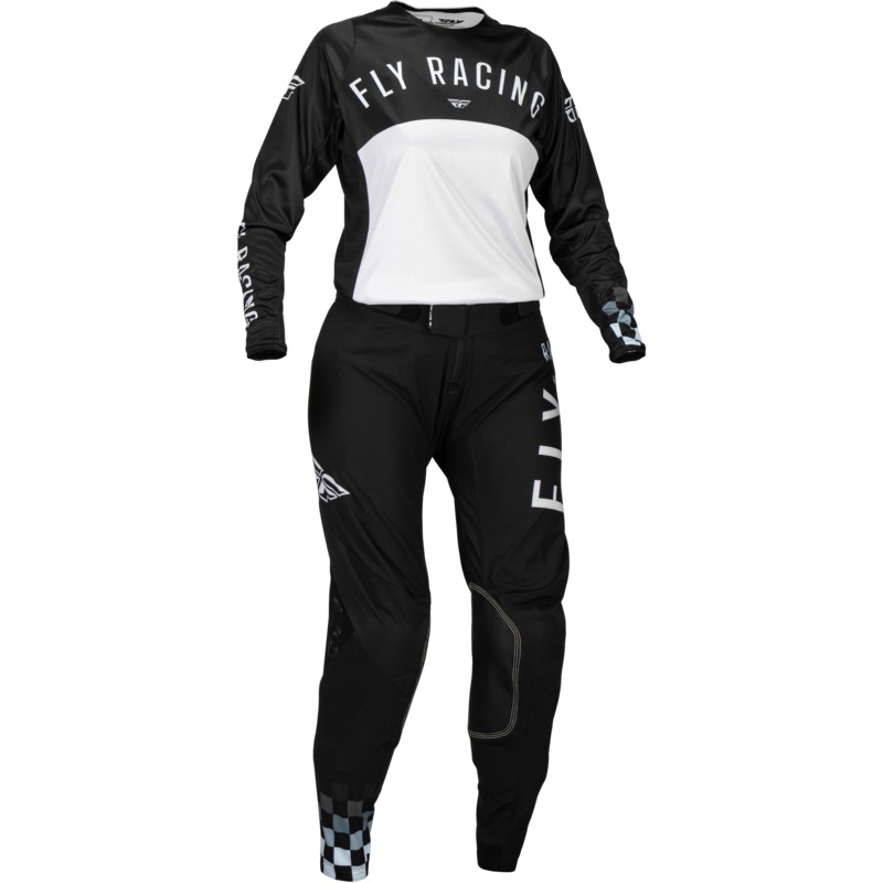 2024 Fly Racing Women’s Lite Black/Light Grey Gear Combo