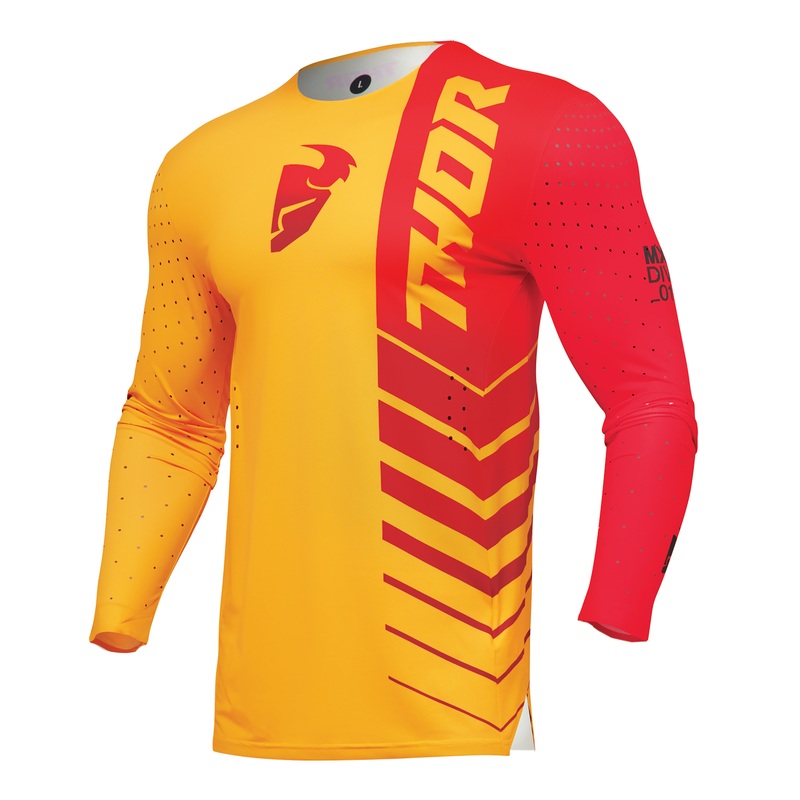 2024 Thor Prime Analog Jersey|Lemon/Red|Charcoal/Orange|Black/White|Red/White|Small|Medium|Large|X-Large