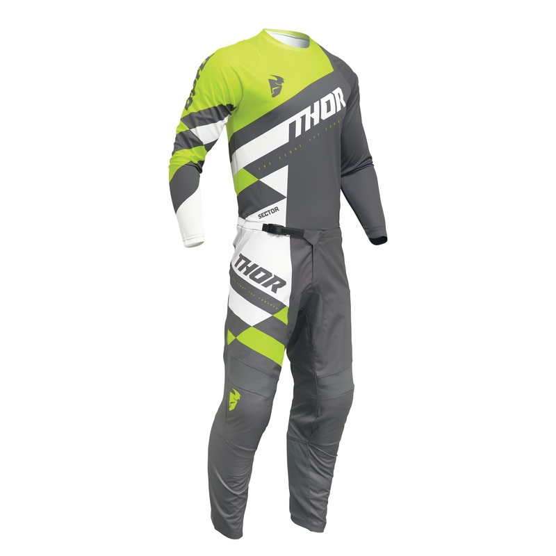 2024 Thor Racing Adult Sector Checker Charcoal/Acid Gear Combo