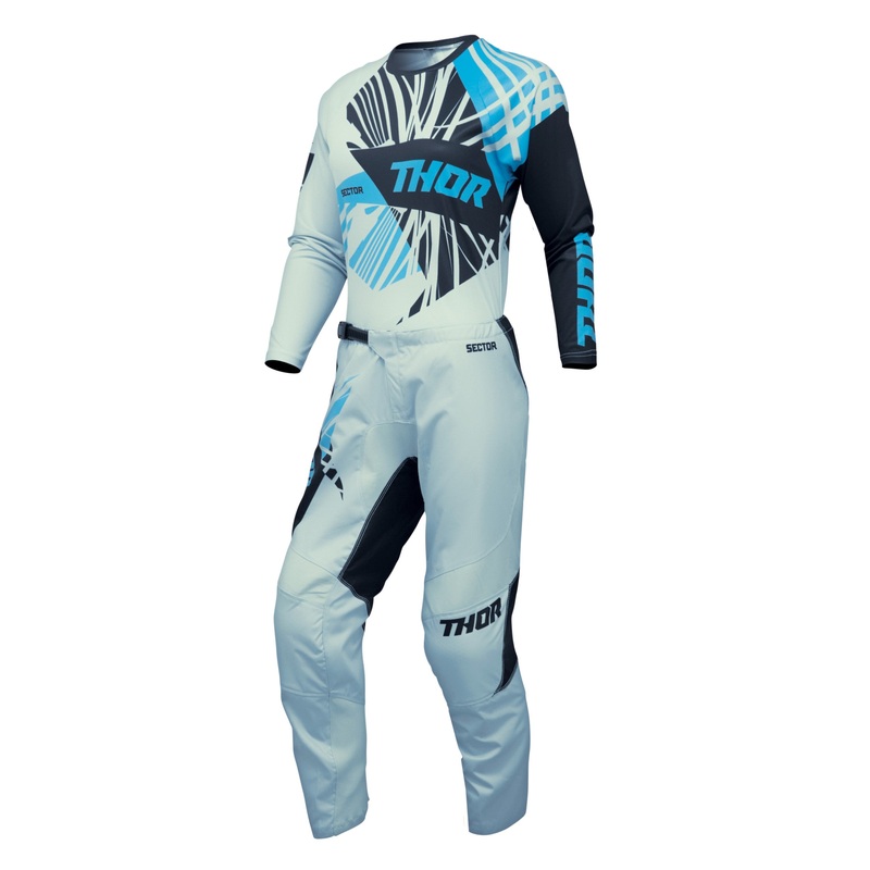 2024 Thor Racing Women’s Sector Split Blue Steel/Vintage White Gear Combo