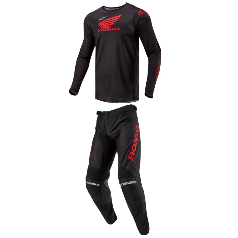 2024 Alpinestars Honda Racer Iconic Black/Red Gear Combo