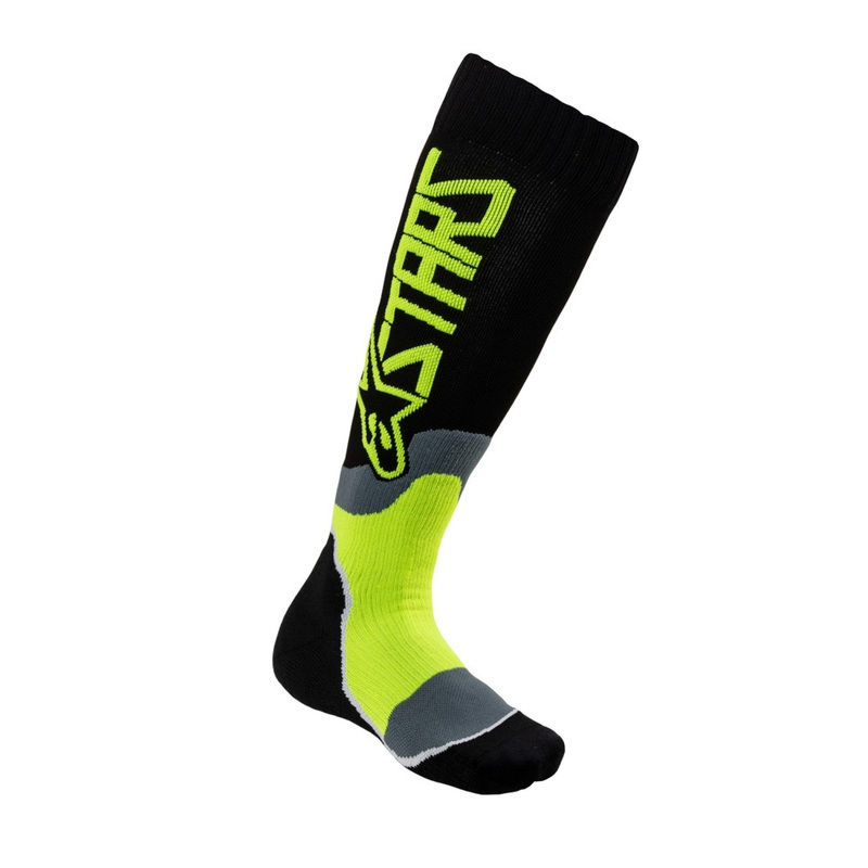 Alpinestars MX Plus-2 Socks|Black/Yellow Fluo|Blue/Cyan|Red/White|Medium|Large