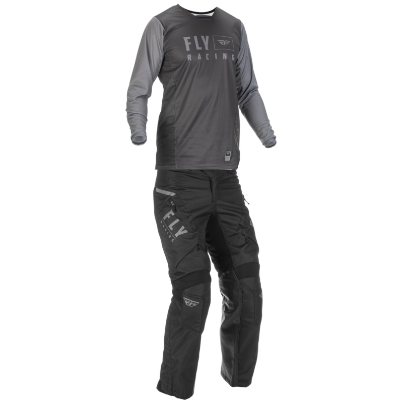 2022 Fly Racing Adult Patrol Grey/Black Gear Combo (Over The Boot)