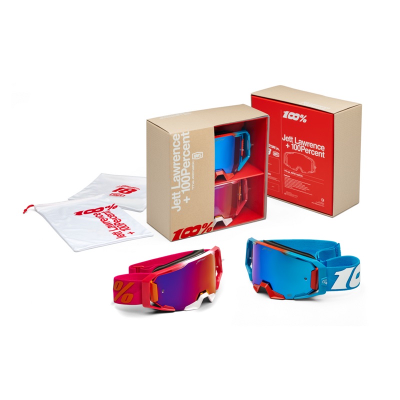 100% Armatic 2/Pk LE Jett Lawrence Motocross Goggles