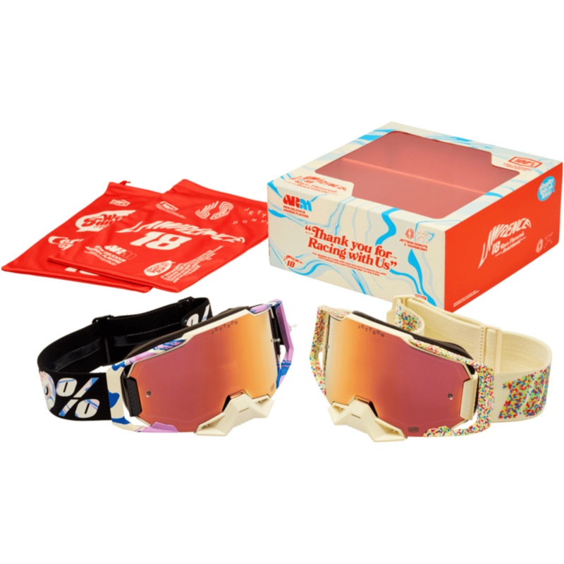 100% Armega 2/Pk LE Jett Lawrence Donut Goggles