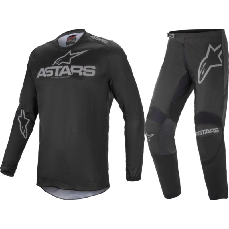 2024 Alpinestars Fluid Graphite Black Gear Combo