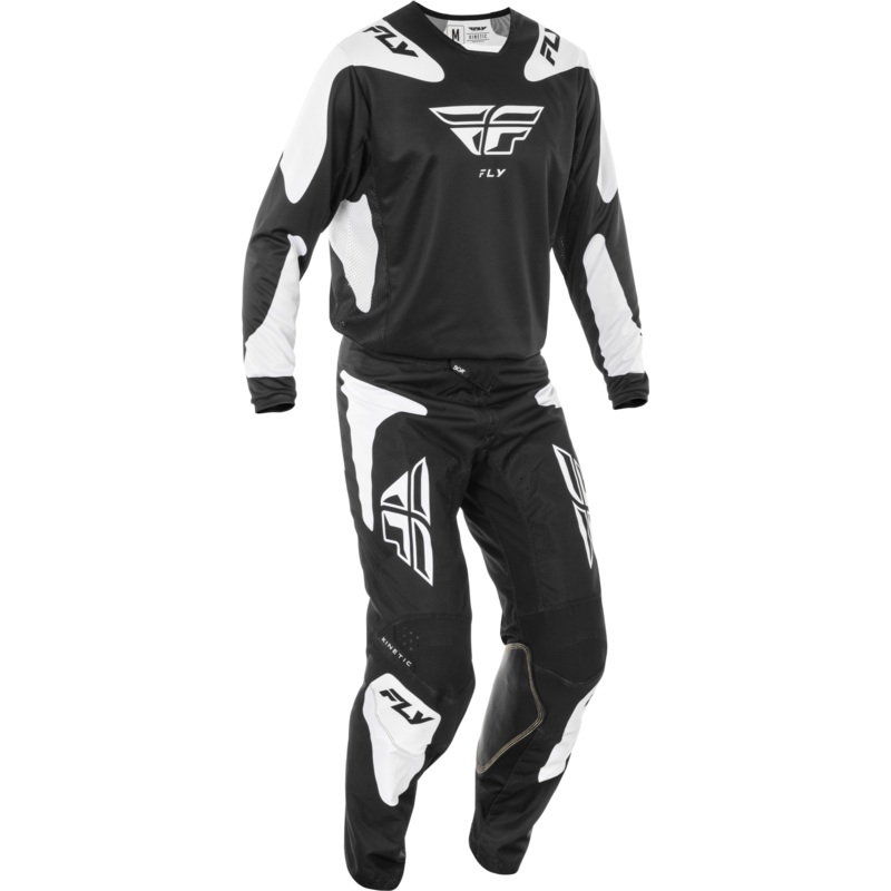 2025 Fly Racing Adult Kinetic Sym Black/White Gear Combo