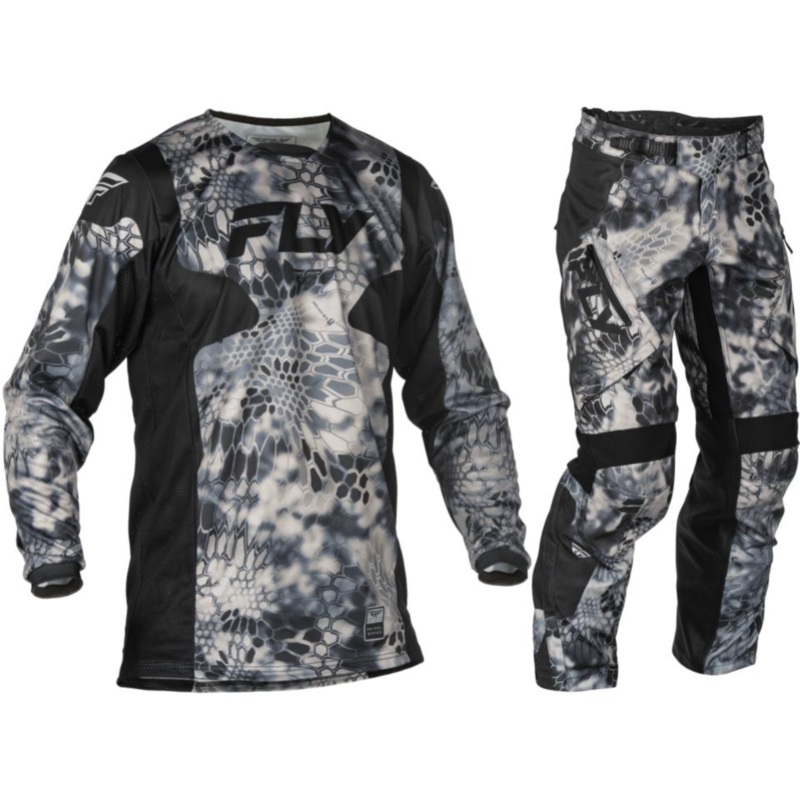 2025 Fly Racing Adult Patrol Kryptek Grey/Black Gear Combo (Over The Boot)