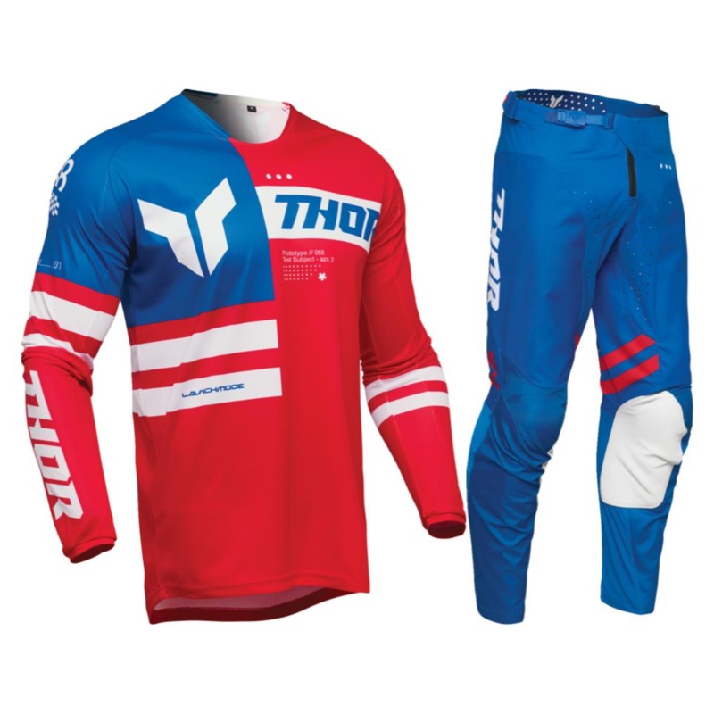2025 Thor Racing Adult Launchmode Patriot Red/White/Blue Gear Combo