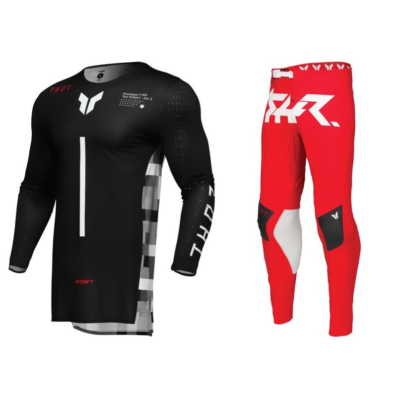 2025 Thor Racing Adult Sportmode Riot Black/Red Gear Combo
