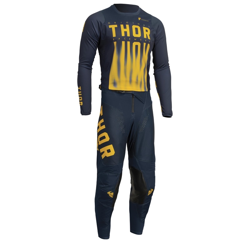 2022 Thor Racing Adult Vapor Pulse Midnight/Lemon Gear Combo