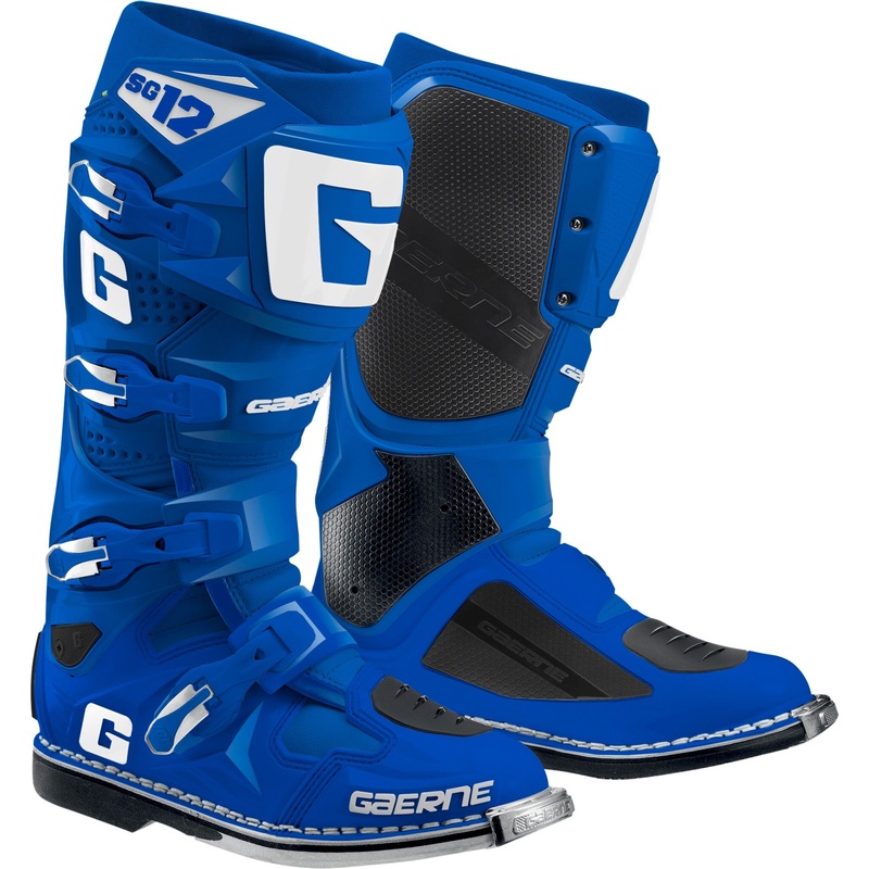Gaerne Adult SG-12 MX Boot|White|Solid Blue|Black|Black/White|Orange/Grey/White|Solid Red|Grey/Magnesium/White|Grey/Yellow Fluo/Black|7|8|9|9.5|10|10.5|11|12|13|14
