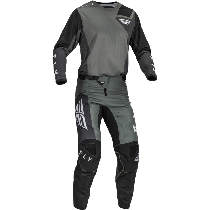 2023 Fly Racing Adult Kinetic Jet Grey/Dark Grey/Black Gear Combo