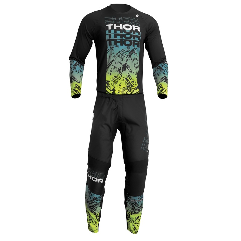 2023 Thor Sector Atlas Black/Teal Gear Combo