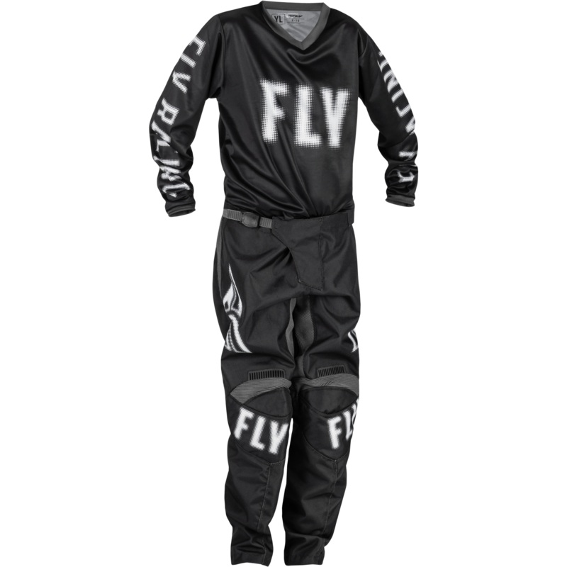 2024 Fly Racing Youth F-16 Black/White Gear Combo