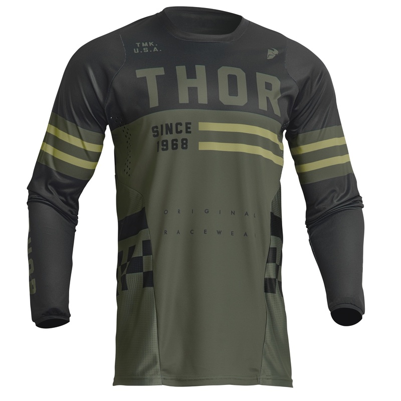 2024 Thor Pulse Combat Jersey|Army/Black|Midnight/Vintage White|Small|Medium|Large|X-Large|2X-Large|3X-Large