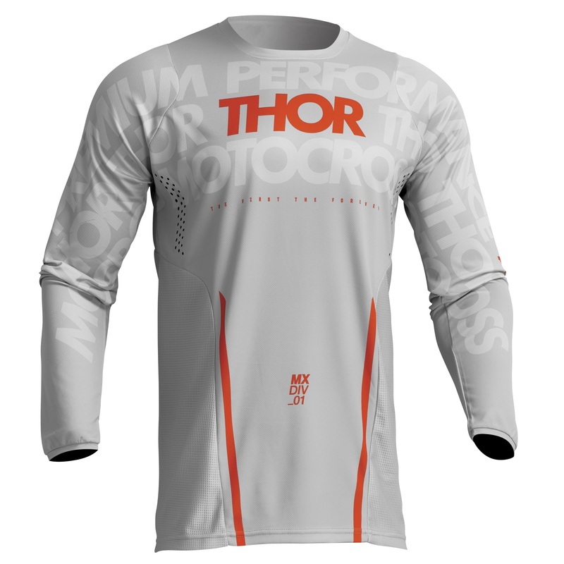 2024 Thor Pulse Mono Jersey|Light Grey/Orange|Black/White|Dark Gray/Yellow|Small|Medium|Large|X-Large|2X-Large|3X-Large