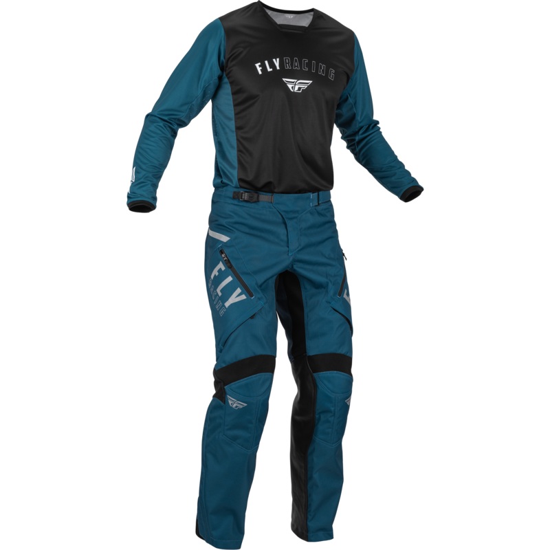 2025 Fly Racing Adult Patrol Slate Blue/Black Gear Combo (Over The Boot)