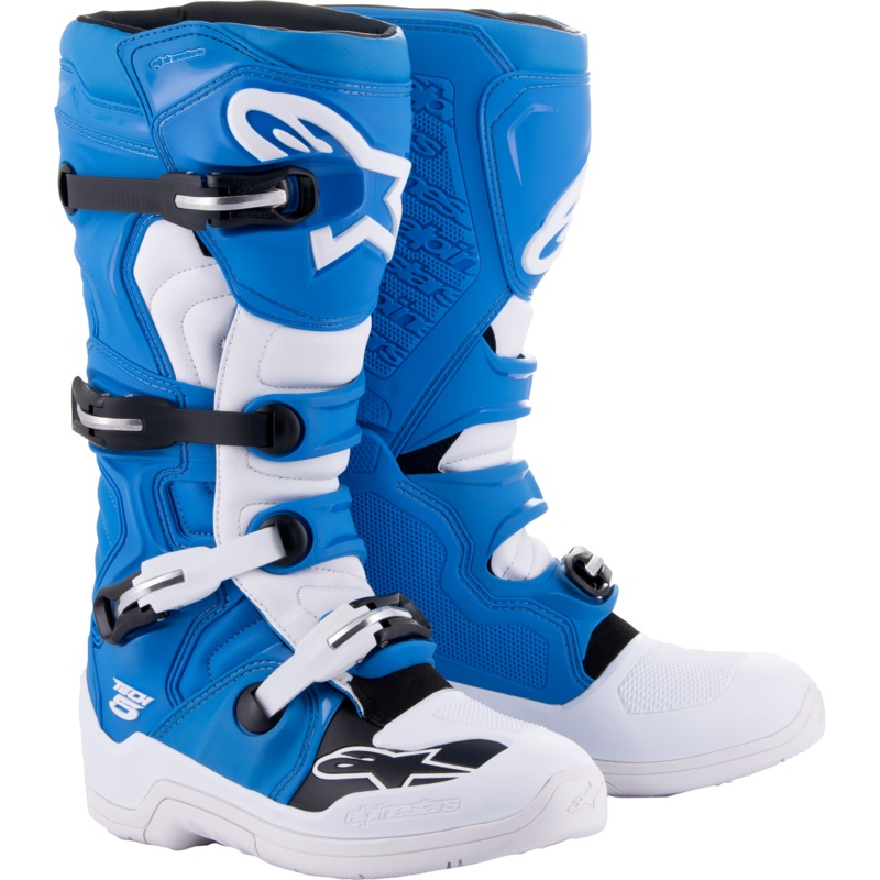 Alpinestars Tech 5 Boots|Blue/White|Blue/Orange/Yellow Fluorescent|Black/Dark Gray/White|Black/Red|Black|Black/Gray/Yellow Fluo|5|6|7|8|9|10|11|12|13|14|15|16