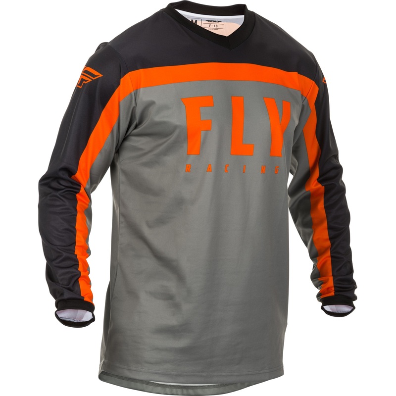 2020 Fly Racing F-16 Grey/Black/Orange Jersey – Youth