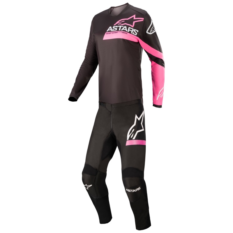 2023 Alpinestars Stella Fluid Black/Pink Fluo Gear Combo