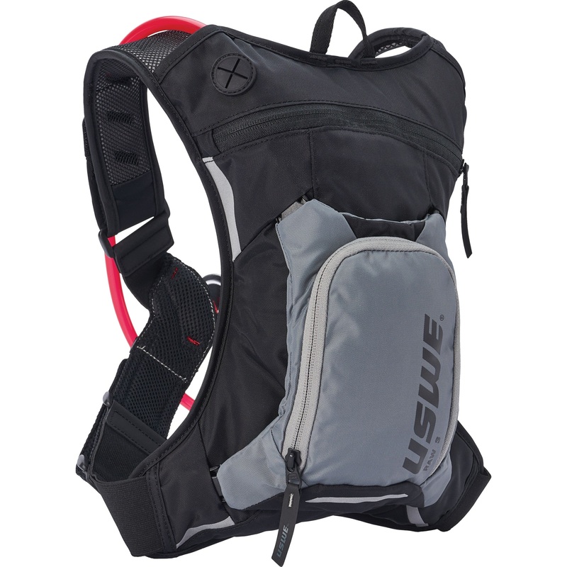 USWE Raw 3 Hydration Pack|Carbon Black|Factory Orange|Factory Blue