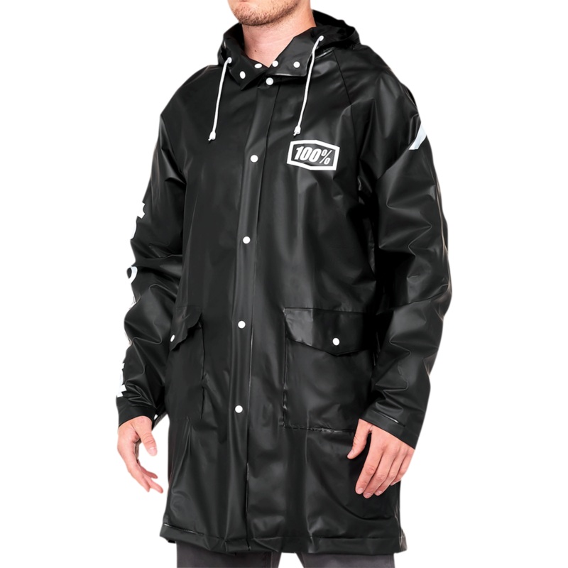 100% Torrent Rain Jacket|Black|Red/Black|Clear|Small|Medium|Large|X-Large|2X-Large
