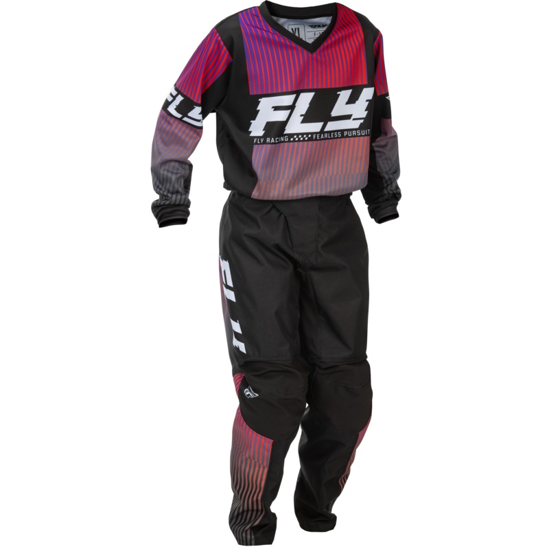 2026 FLY Racing Youth F-16 Gear Combo – Black/Red/Purple