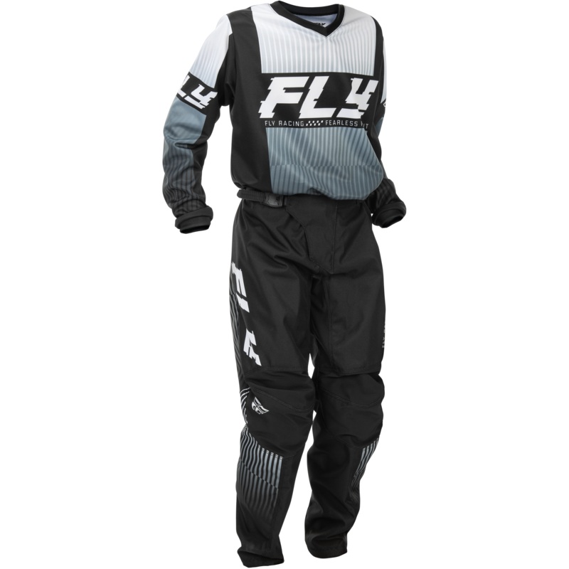2026 FLY Racing Youth F-16 Gear Combo – Black/White