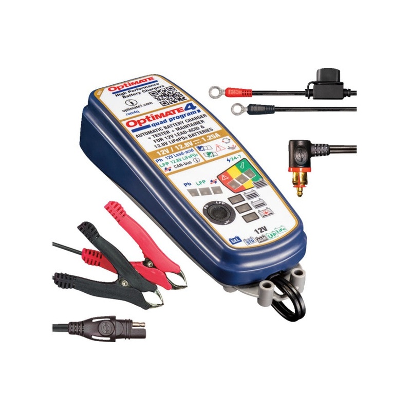 OptiMate 4 Quad Program CAN-BUS Battery Charger w/BMW Adapter