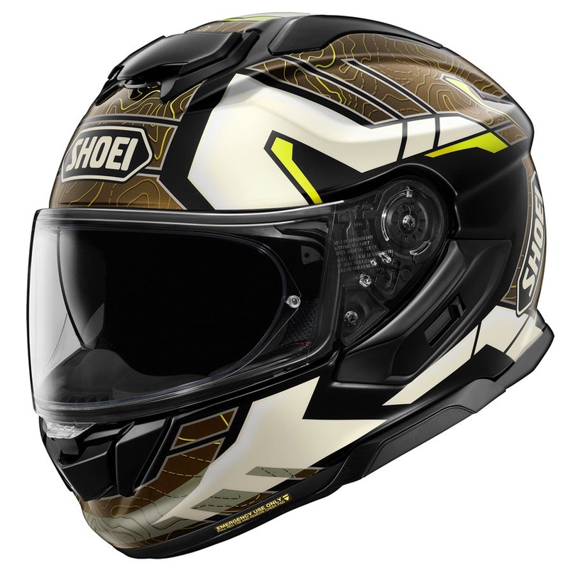 Shoei GT-Air 3 Hike Khaki/White/Hi-Viz Helmet