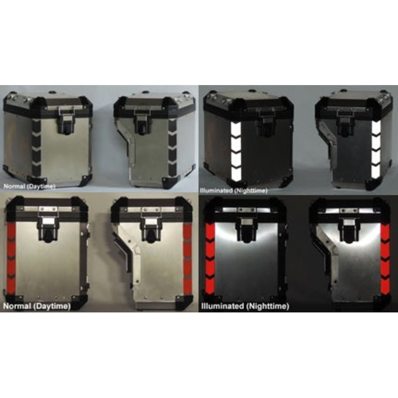 MotoEquip BMW Aluminum Pannier Chevron Reflective Kit