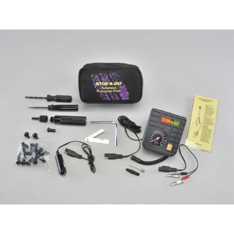 Stop & Go Puncture Pilot Tubeless Motorcycle Tire Repair Kit