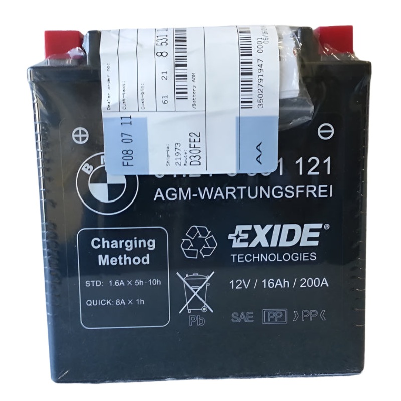 BMW Motorcycles AGM Battery 12volt 16AH