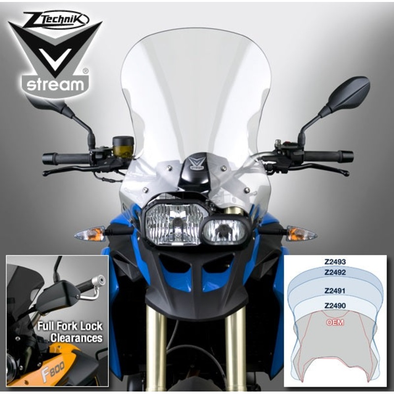ZTechnik F800GS|F650GS2 VStream Medium Touring Windshield