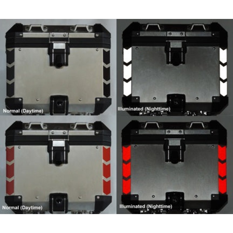 MotoEquip R1250GS ADV|R1200GS ADV Aluminum Topcase Chevron Reflective Kit