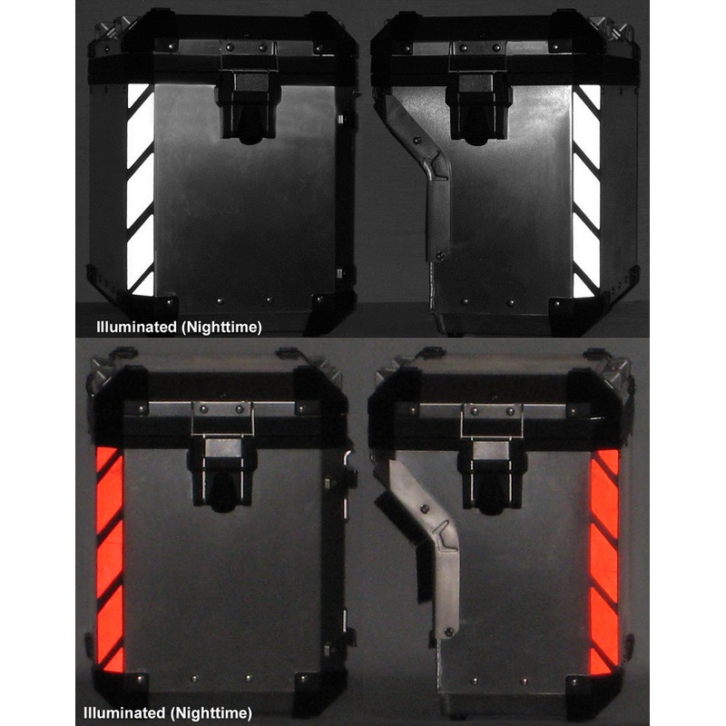 MotoEquip BMW Aluminum Pannier Corner Reflective Kit