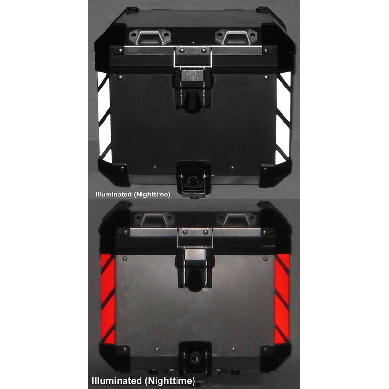 MotoEquip R1250GS ADV|R1200GS ADV WC (14-) Aluminum Topcase Corner Reflective Kit