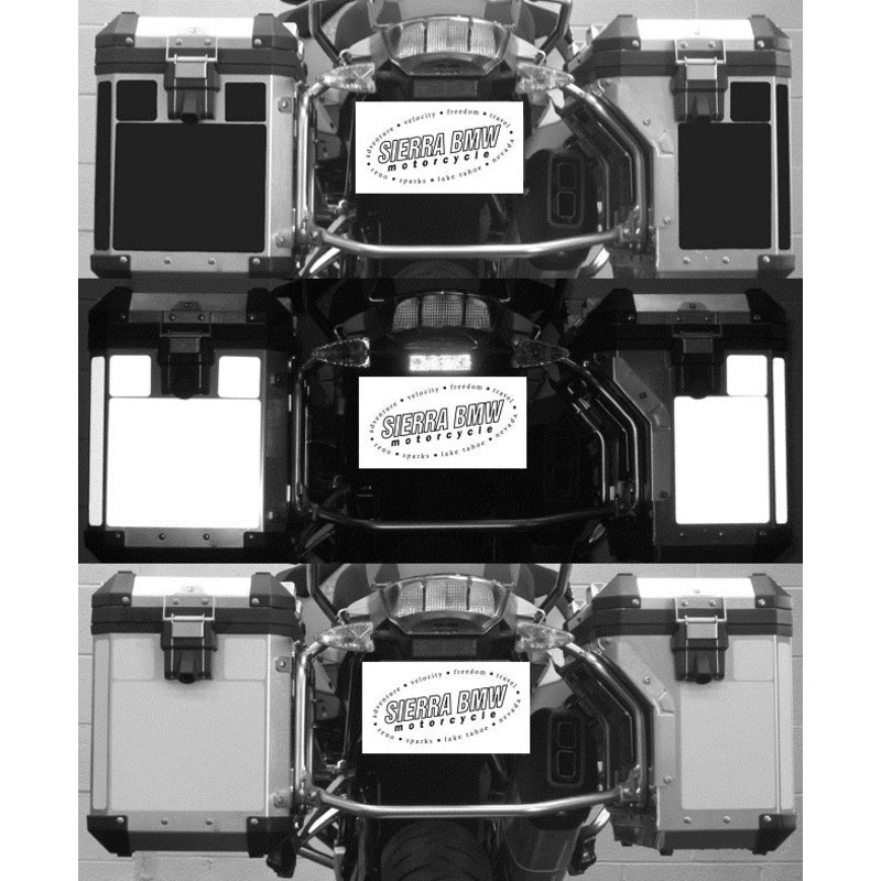MotoEquip R1250GS|ADV|R1200GS WC (13-)|ADV WC (14-) Aluminum Pannier Reflective Kit