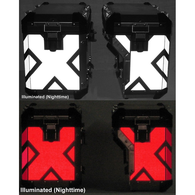 MotoEquip R1250GS ADV|R1200GSA WC (14-) Aluminum Pannier Reflective Kit