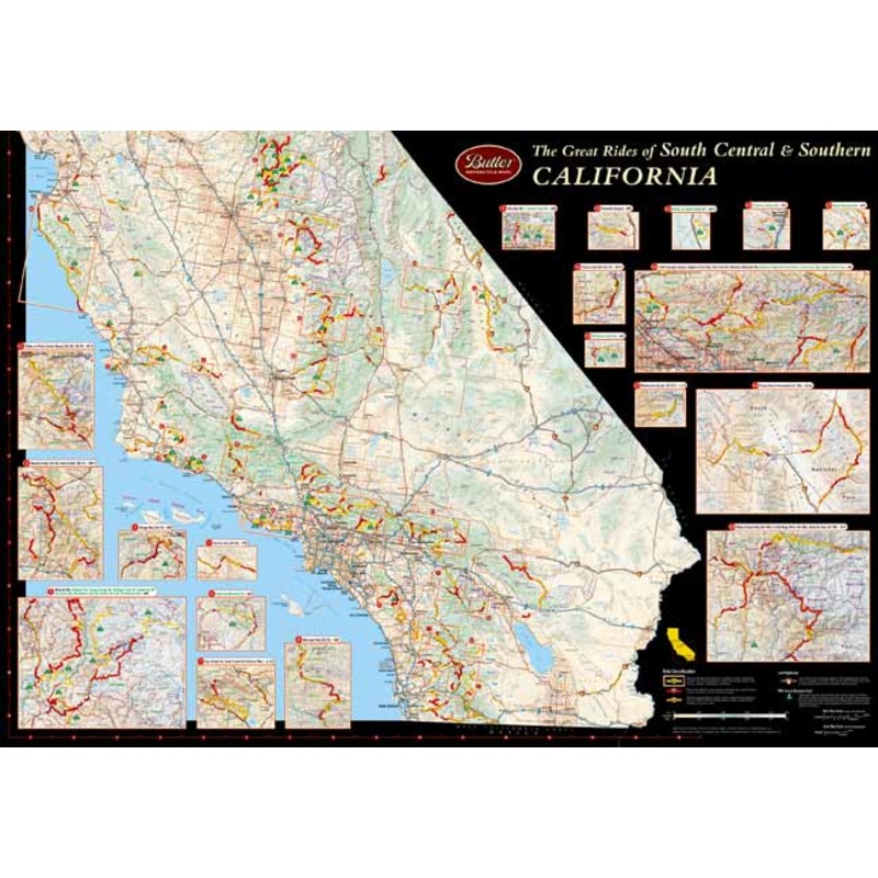 Butler Motorcycle Map|Wyoming|Southern California|Colorado|Montana|Idaho|Utah|Northern California