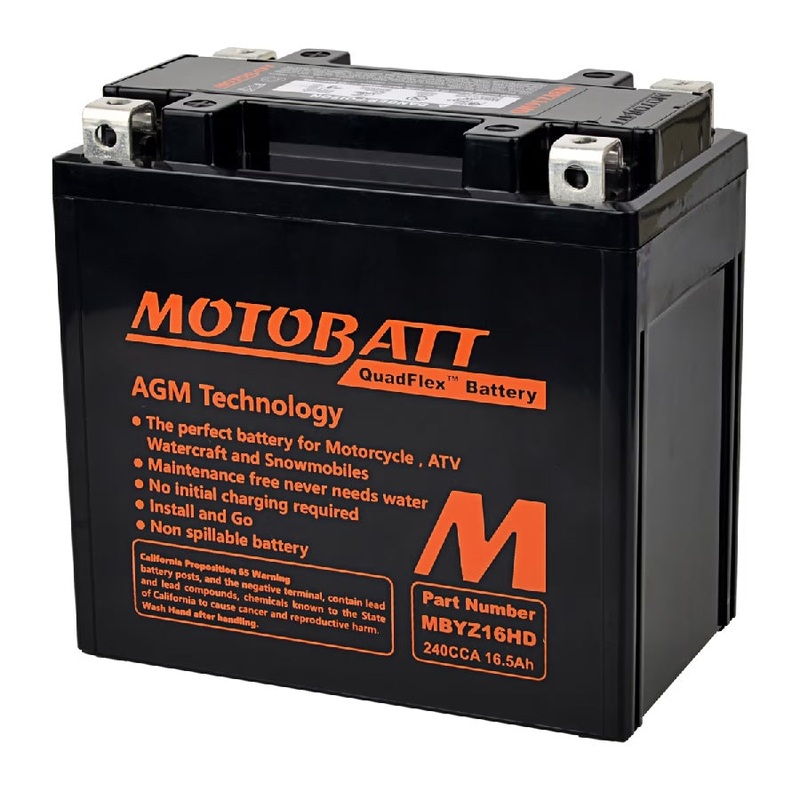 Motobatt MBYZ16HD Quadflex AGM Battery