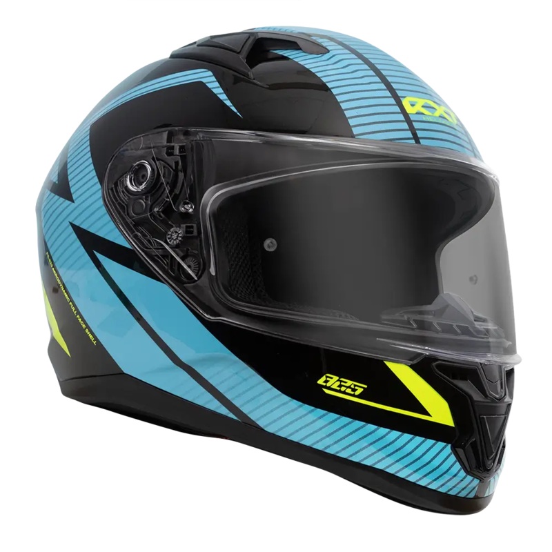 SUZUKA GLOSS BLACK/BLUE/FLURO|SMALL|MEDIUM|LARGE|XL|XXL