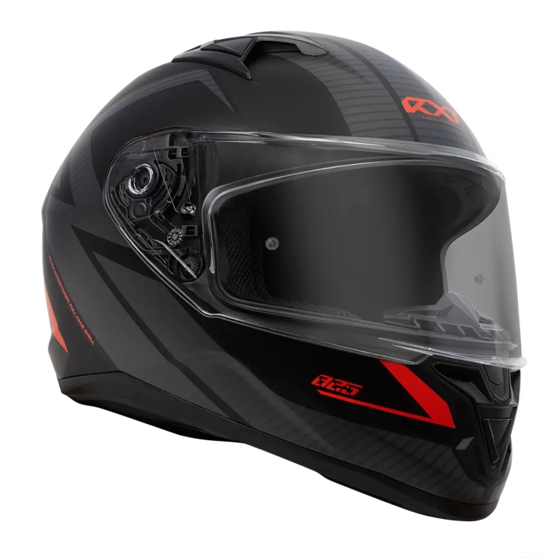 SUZUKA MATT BLACK/GREY/RED|SMALL|MEDIUM|LARGE|XL|XXL