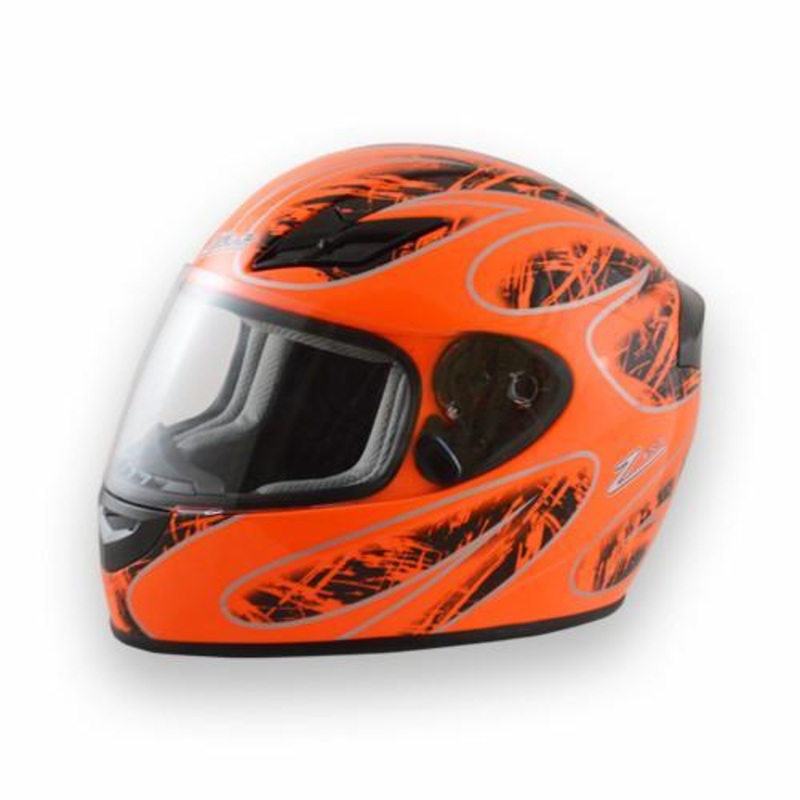 Zamp H045C08L – Helmet FS-8 Full Face Orange/Black Large